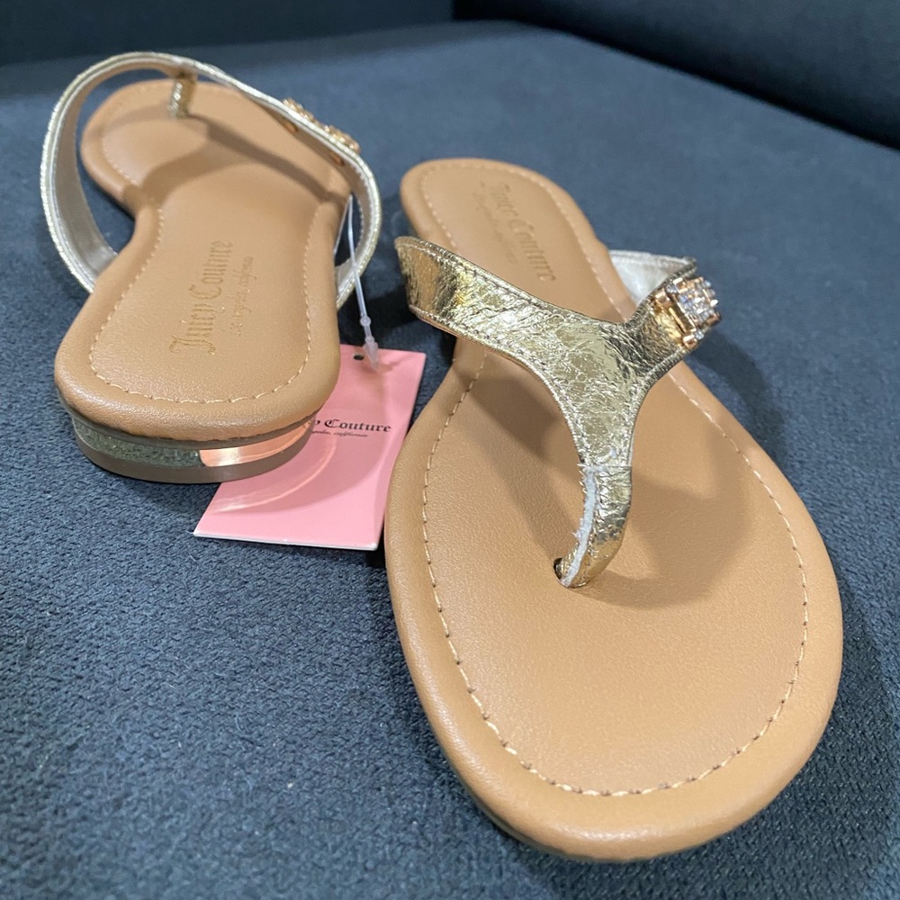 New Juicy Couture Gold ZAOR Thong
Sandals Rhinestones - Picture 11 of 13